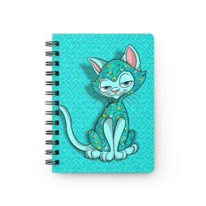 Sassy Cat Art - Spiral Bound Peacock Sassy Cat-Themed Journal with Cute Kitty Design, Perfect for Cat Lovers, Note-Taking, Journaling, Gift for Pet Owners, Colorful [...]