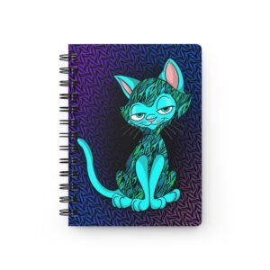 Sassy Cat Art - Vibrant Oil Water Paint Sassy Cat Spiral Bound Journal | Colorful Notebook for Cat Lovers, Creative Writing, Gift Ideas, Stationery, Diary