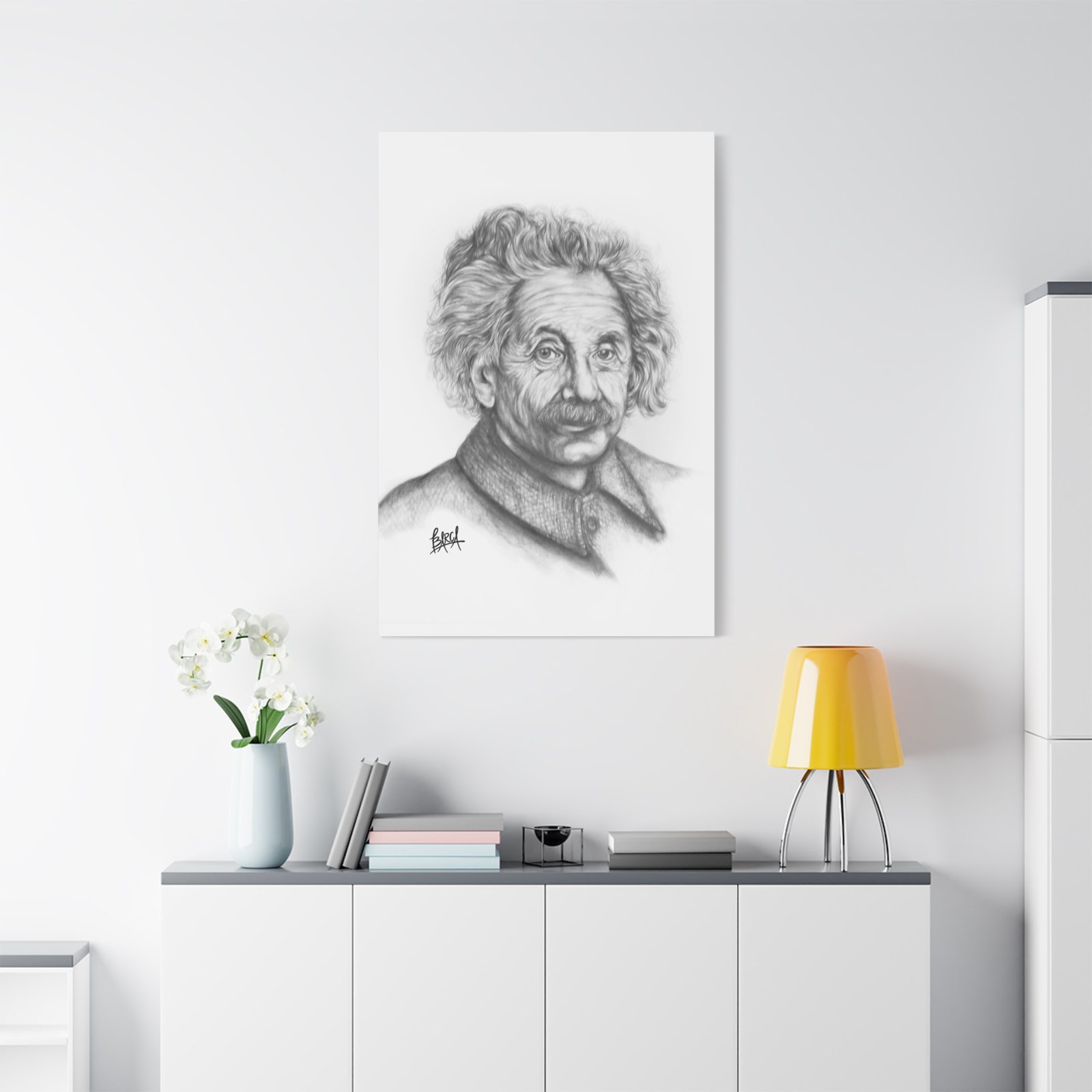 Graphite Pencil Sketch - Stylish Matte Canvas Print, Einstein Art Decor, Wall Art, Office Decor, Educational Gift, Art Lover Gift - Image 51
