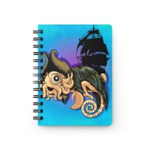 Chamo Pop Art - Disney Inspired Pirate-Themed Spiral Bound Journal, Nautical Journal, Sketchbook, Gift for Writers, Notebook for Artists, Creative Journal