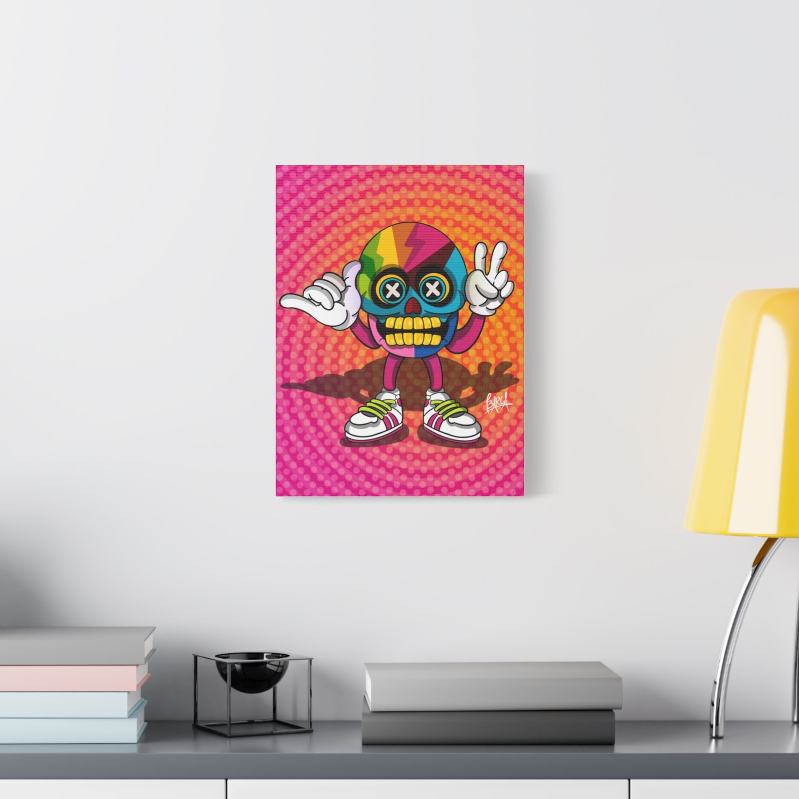 Other Art Portrait - Colorful Skull Canvas Art Print, Psychedelic Wall Decor, Unique Gift for Art Lovers, Vibrant Home Decor, Fun Room Accent - Image 11