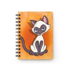 Sassy Cat Art - Spiral Bound Sassy Cat Journal, Notebook for Cat Lovers, Cute Pet Journal, Gift for Cat Owners, Animal Lover's Diary