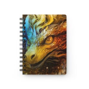Others Dragon Art - Fantasy Dragon Spiral Bound Journal, Creative Writing Notebook, Gift for Artists, Journaling, Dragon Lover Diary, Colorful Sketchbook