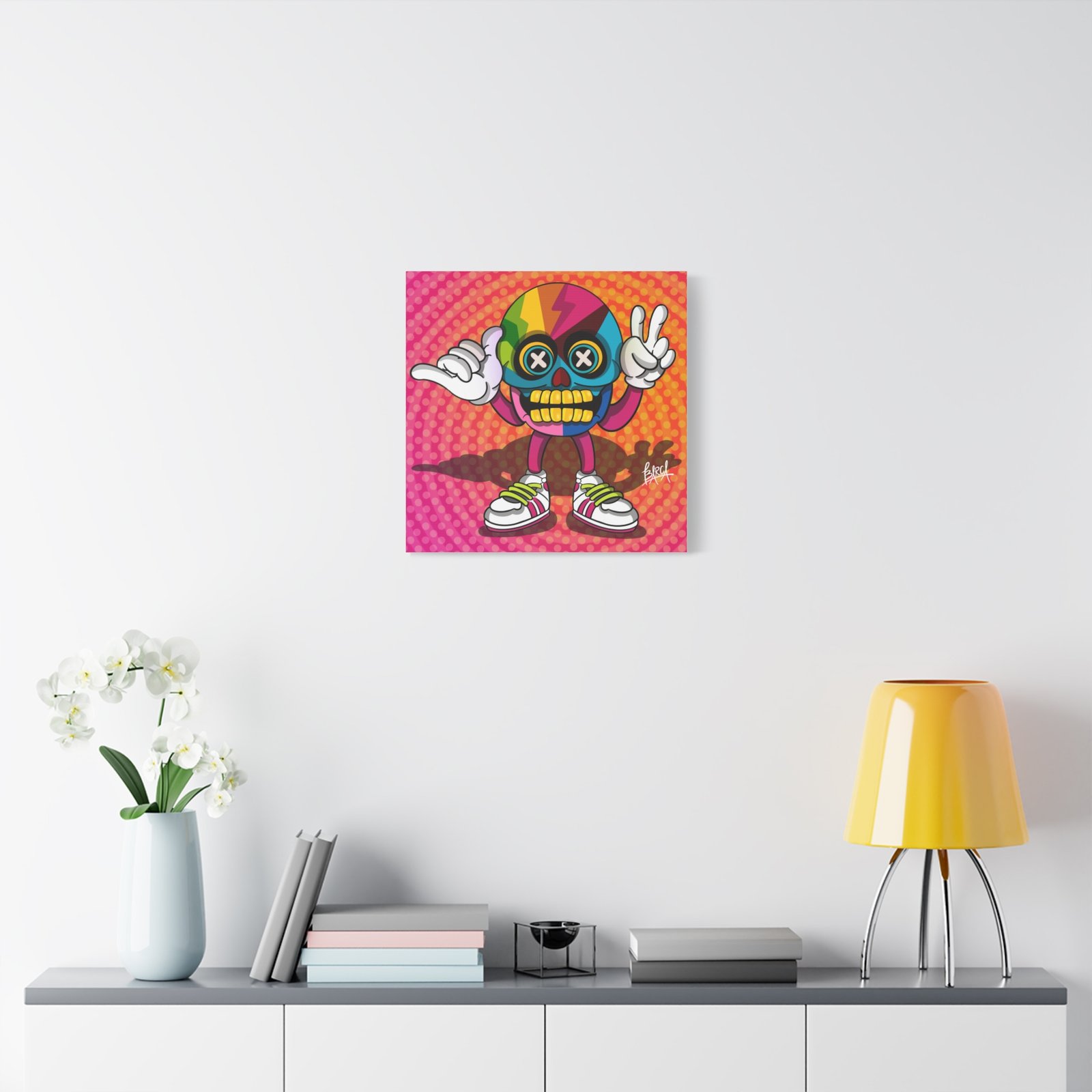 Other Art Portrait - Colorful Skull Canvas Art Print, Psychedelic Wall Decor, Unique Gift for Art Lovers, Vibrant Home Decor, Fun Room Accent - Image 63