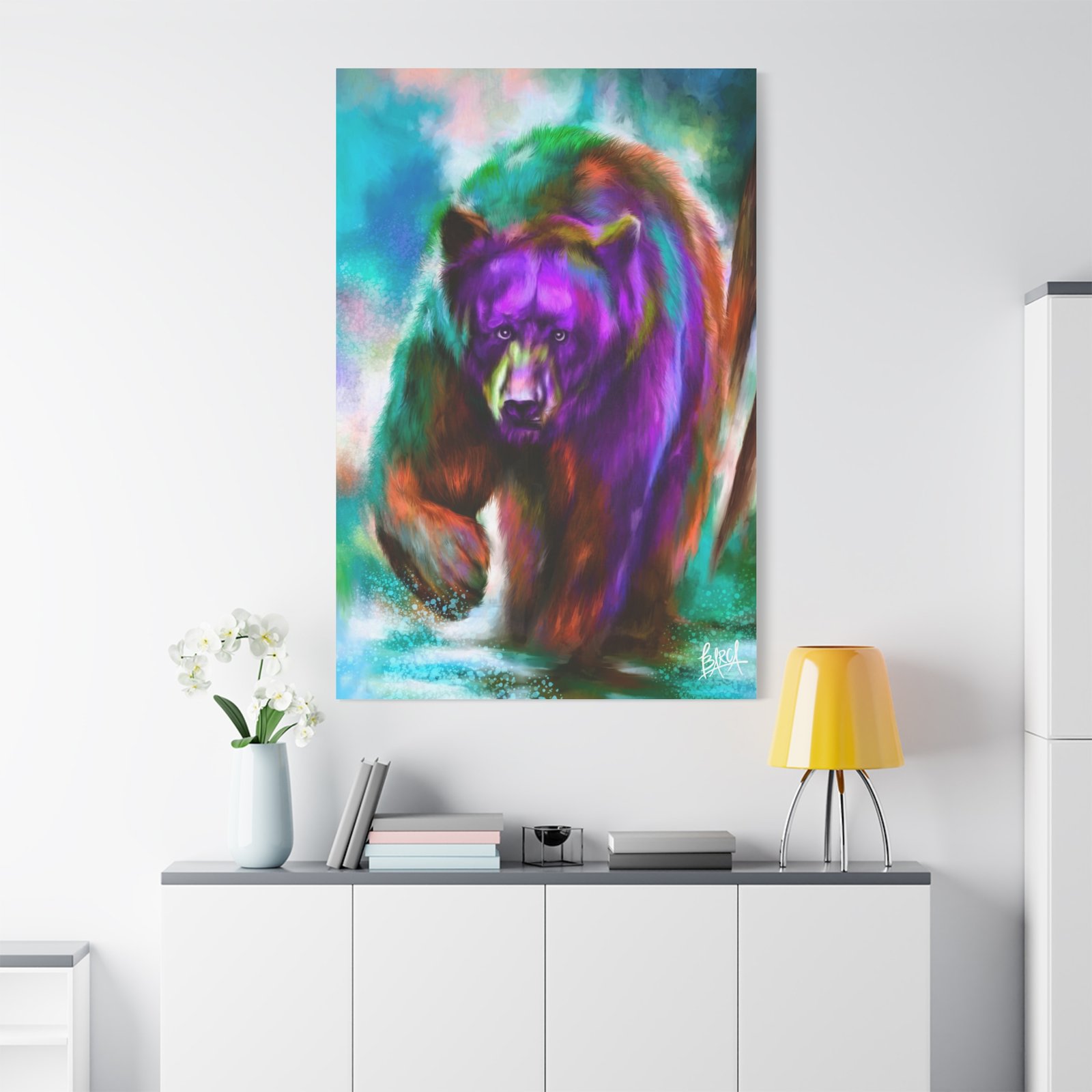 Animal Art Canvas - Portrait Vibrant Bear Canvas Art, Colorful Wall Decor, Animal Lover Gift, Colorful Home Decor, Wildlife Artwork, Unique Art Piece - Image 63