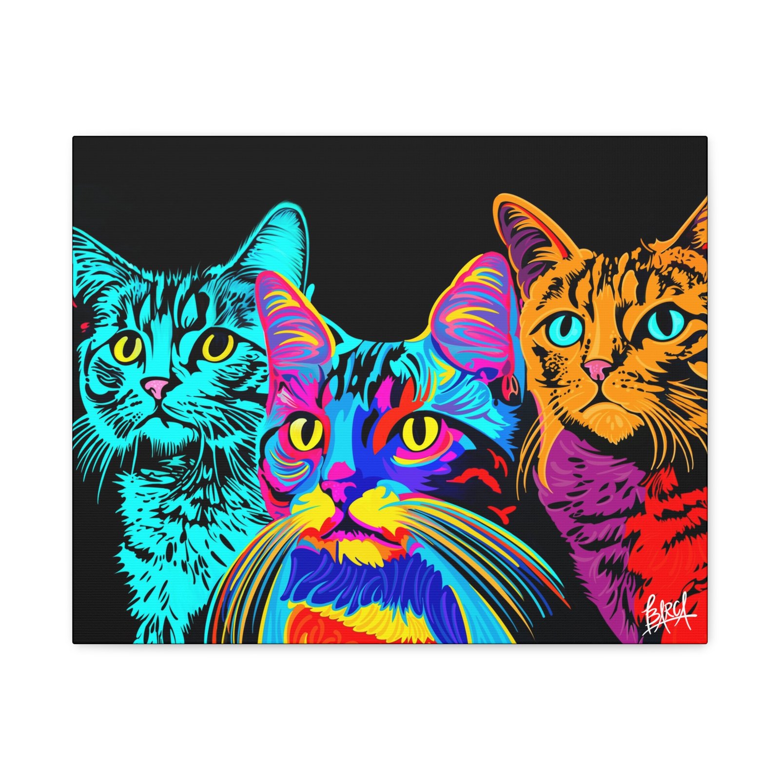 Animal Art Canvas - Vibrant Cat Canvas Print, Colorful Cat Wall Art, Home Decor for Cat Lovers, Pet Lover Gift, Colorful Cat Portraits - Image 25
