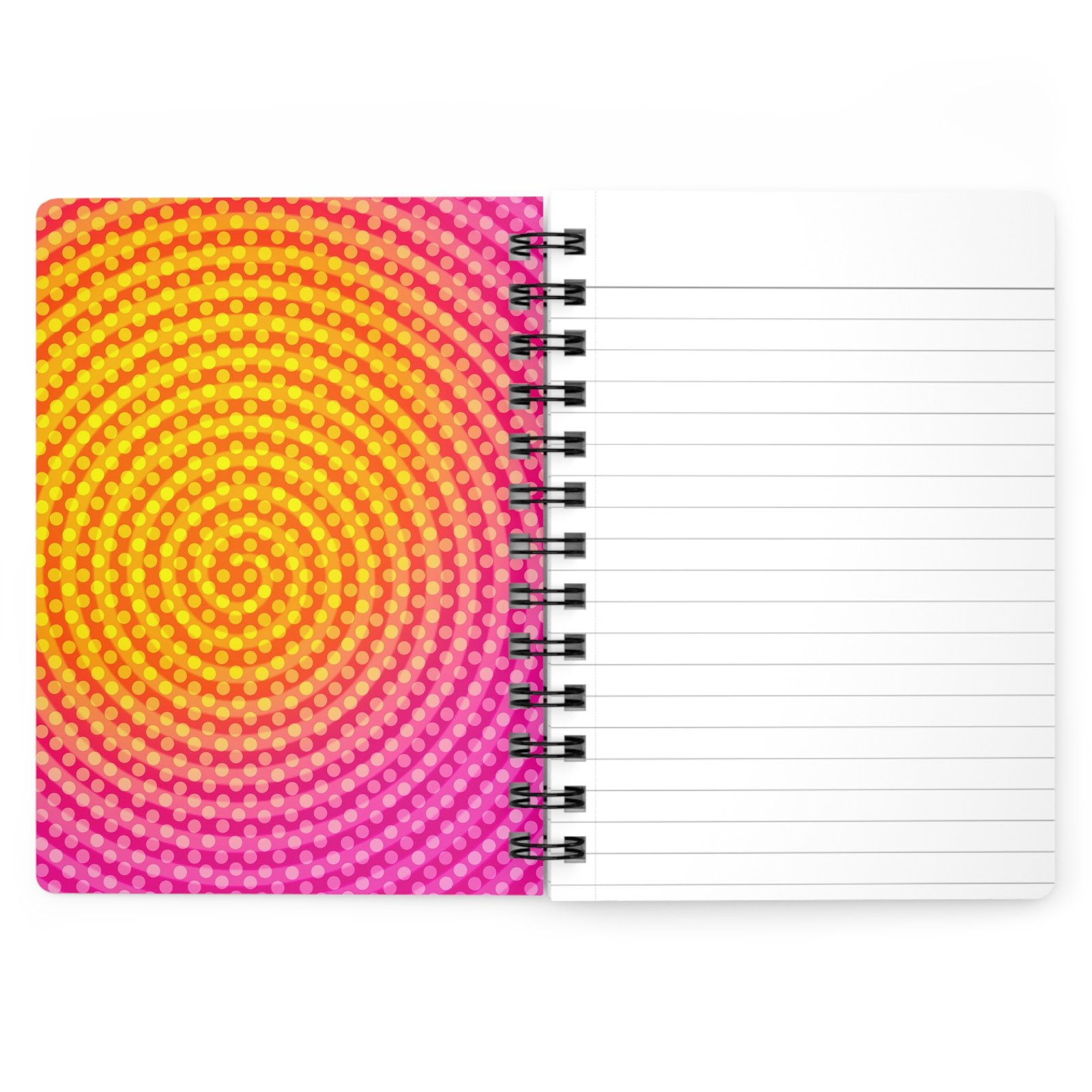 Sassy Cat Art - Colorful Bullseye Sassy Cat Spiral Bound Journal - Perfect Gift for Cat Lovers, Journaling, School Notes, Creative Writing, Art Diary - Image 3