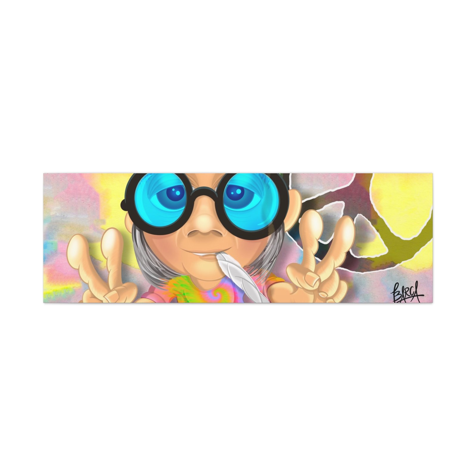 Other Art Portrait - Peace Vibes Canvas Art, Retro Wall Decor, Gift for Hippie Lovers, Boho Home Decor, Colorful Chill Room Art - Image 77