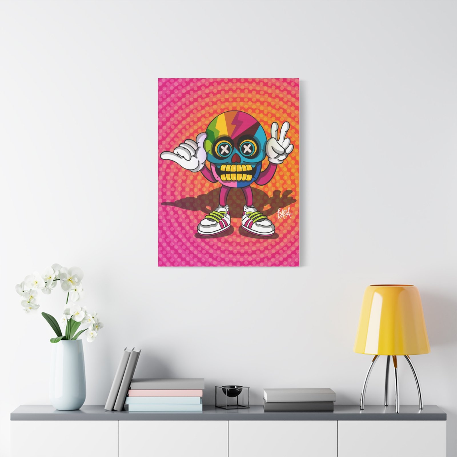 Other Art Portrait - Colorful Skull Canvas Art Print, Psychedelic Wall Decor, Unique Gift for Art Lovers, Vibrant Home Decor, Fun Room Accent - Image 31