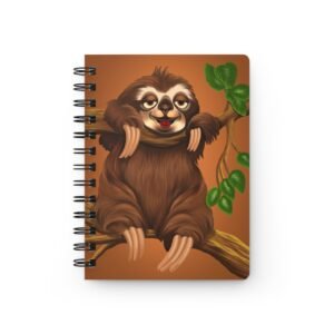 Other Art Sloth - Cartoon Sloth Illustration Painting Spiral Bound Journal