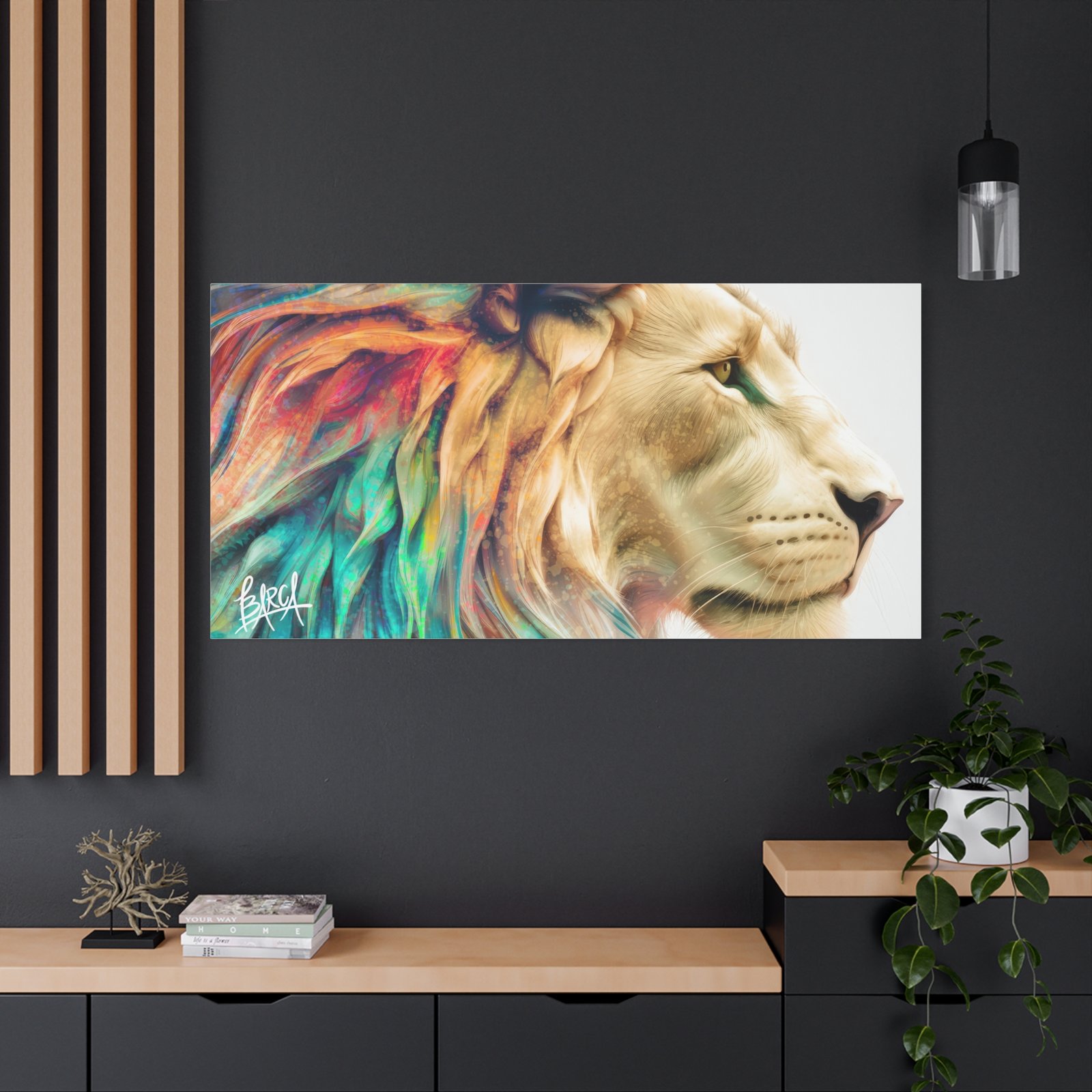 Animal Art Canvas - Vibrant Lion Canvas Wall Art, Colorful Stretched Canvas, Home Decor, Animal Art, Gift for Animal Lovers, Living Room Decoration - Image 60