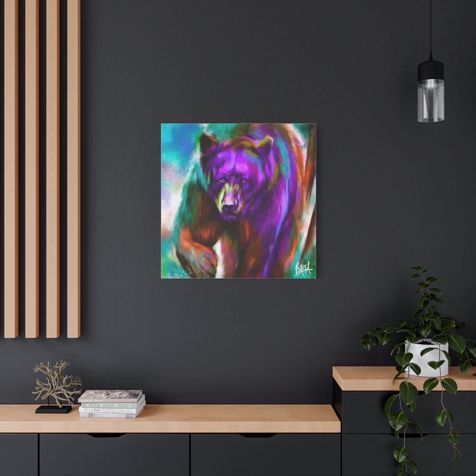 Animal Art Canvas - Portrait Vibrant Bear Canvas Art, Colorful Wall Decor, Animal Lover Gift, Colorful Home Decor, Wildlife Artwork, Unique Art Piece - Image 96