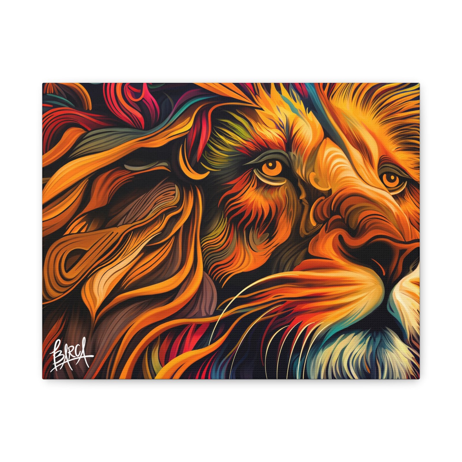 Animal Art Canvas - Colorful Lion Canvas Art, Wall Decor, Animal Portrait, Vibrant Home Decor, Wildlife Art, Gift for Animal Lovers, Modern Art Piece - Image 9