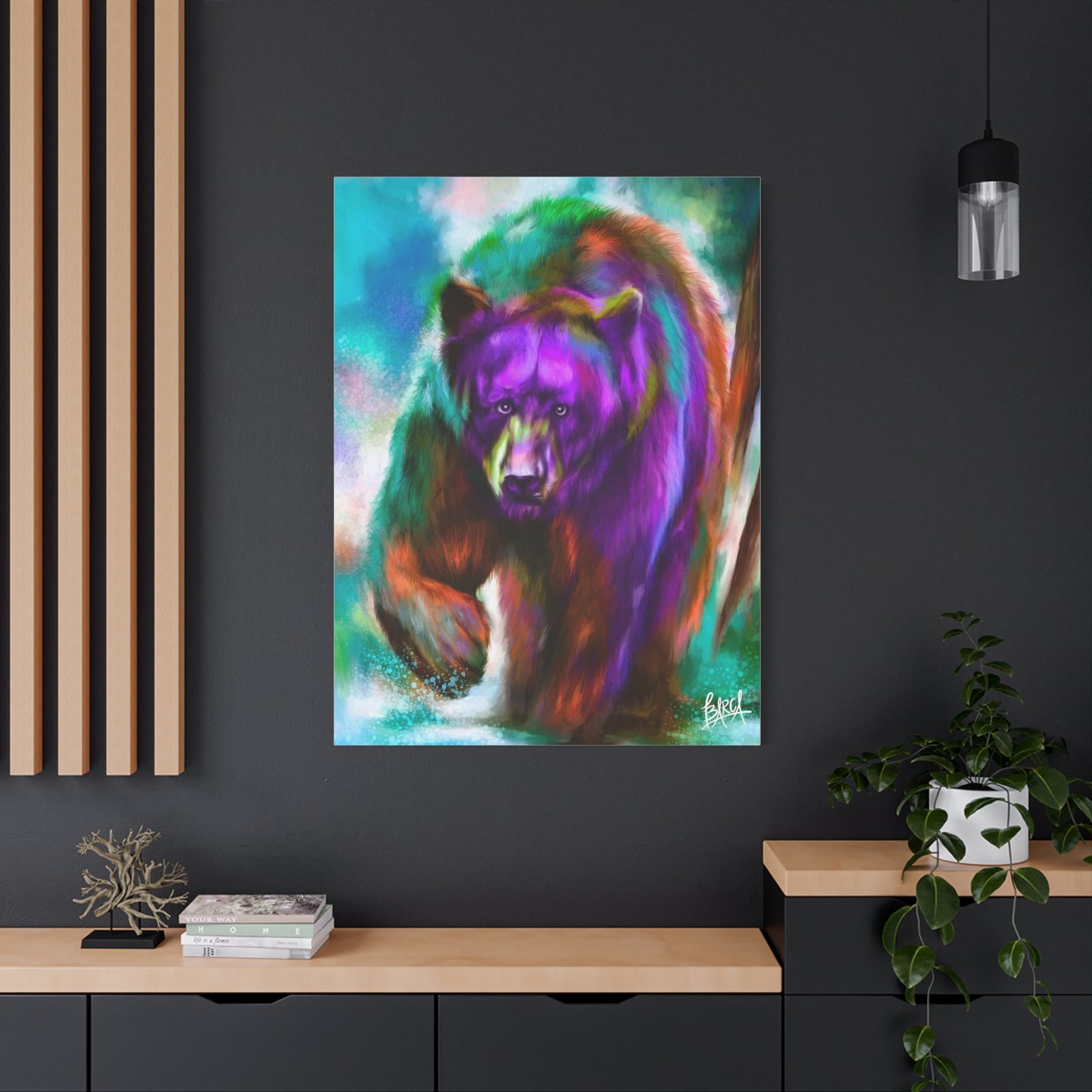 Animal Art Canvas - Portrait Vibrant Bear Canvas Art, Colorful Wall Decor, Animal Lover Gift, Colorful Home Decor, Wildlife Artwork, Unique Art Piece - Image 60