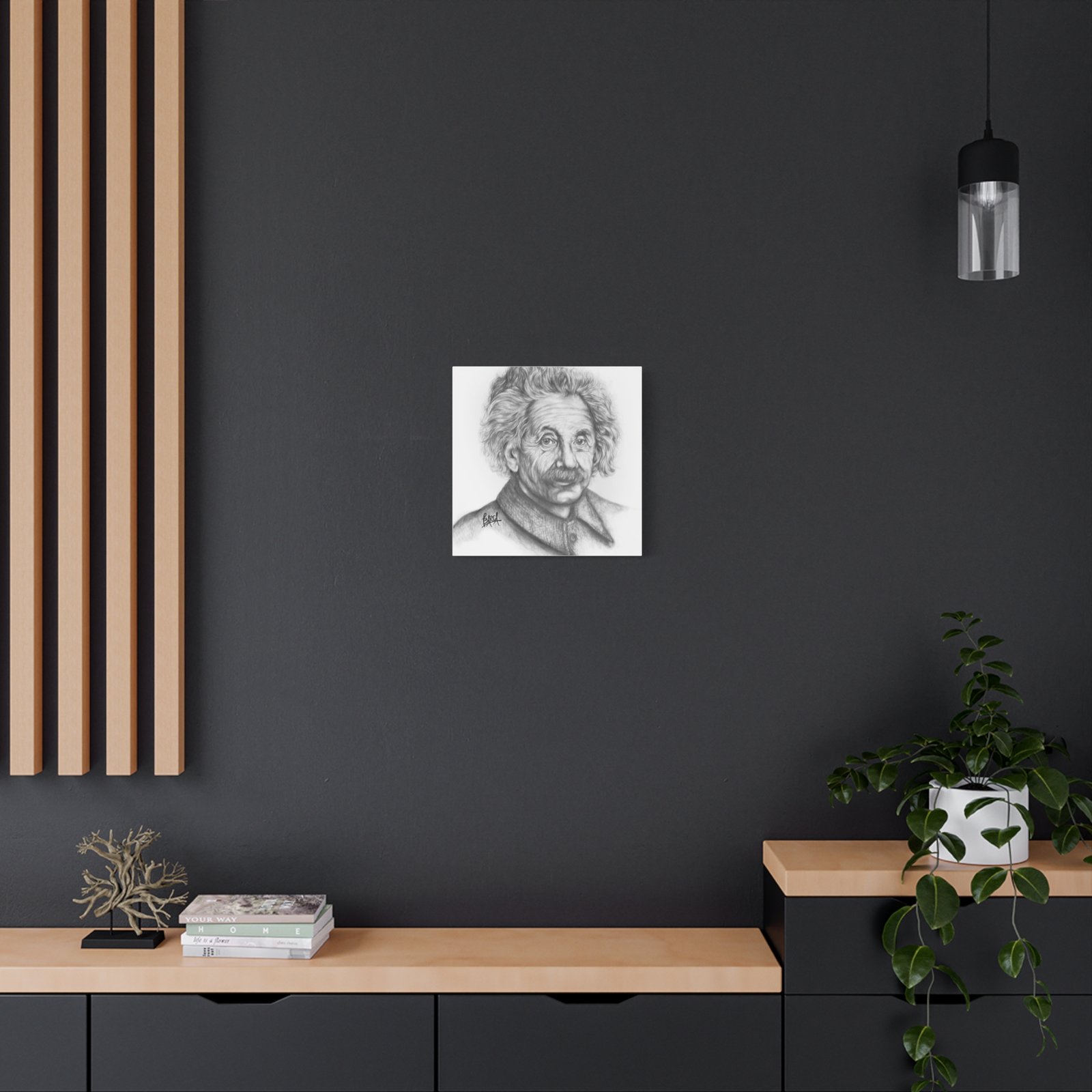 Graphite Pencil Sketch - Stylish Matte Canvas Print, Einstein Art Decor, Wall Art, Office Decor, Educational Gift, Art Lover Gift - Image 80