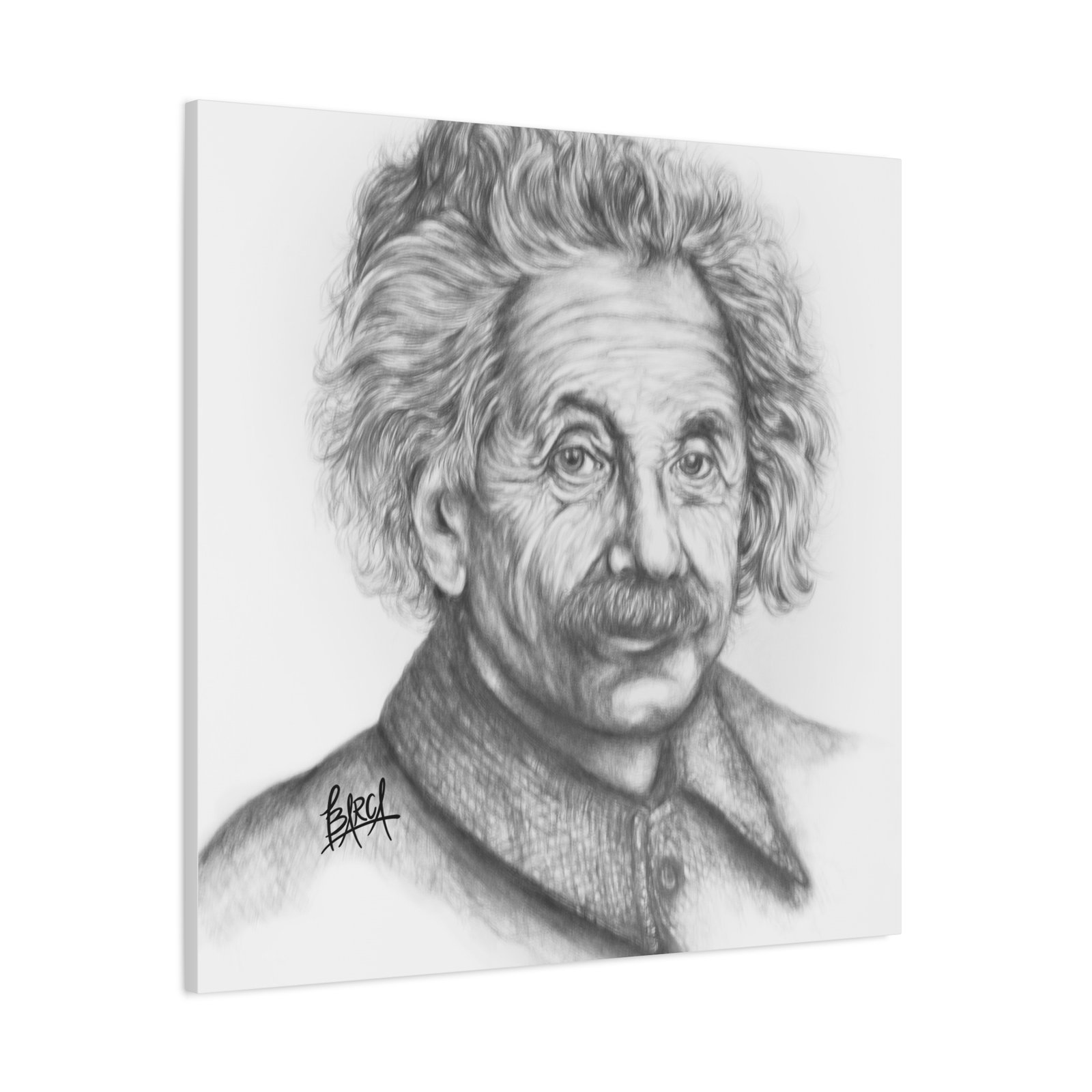 Graphite Pencil Sketch - Stylish Matte Canvas Print, Einstein Art Decor, Wall Art, Office Decor, Educational Gift, Art Lover Gift - Image 98