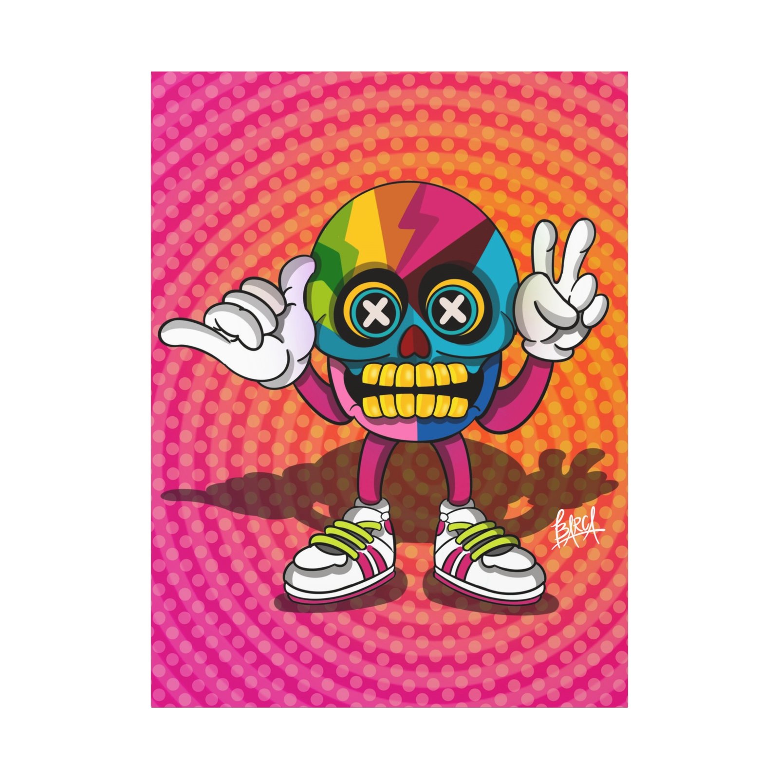 Other Art Portrait - Colorful Skull Canvas Art Print, Psychedelic Wall Decor, Unique Gift for Art Lovers, Vibrant Home Decor, Fun Room Accent - Image 37