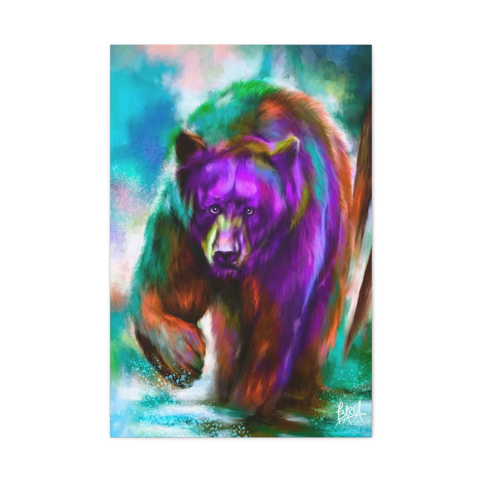 Animal Art Canvas - Portrait Vibrant Bear Canvas Art, Colorful Wall Decor, Animal Lover Gift, Colorful Home Decor, Wildlife Artwork, Unique Art Piece - Image 45