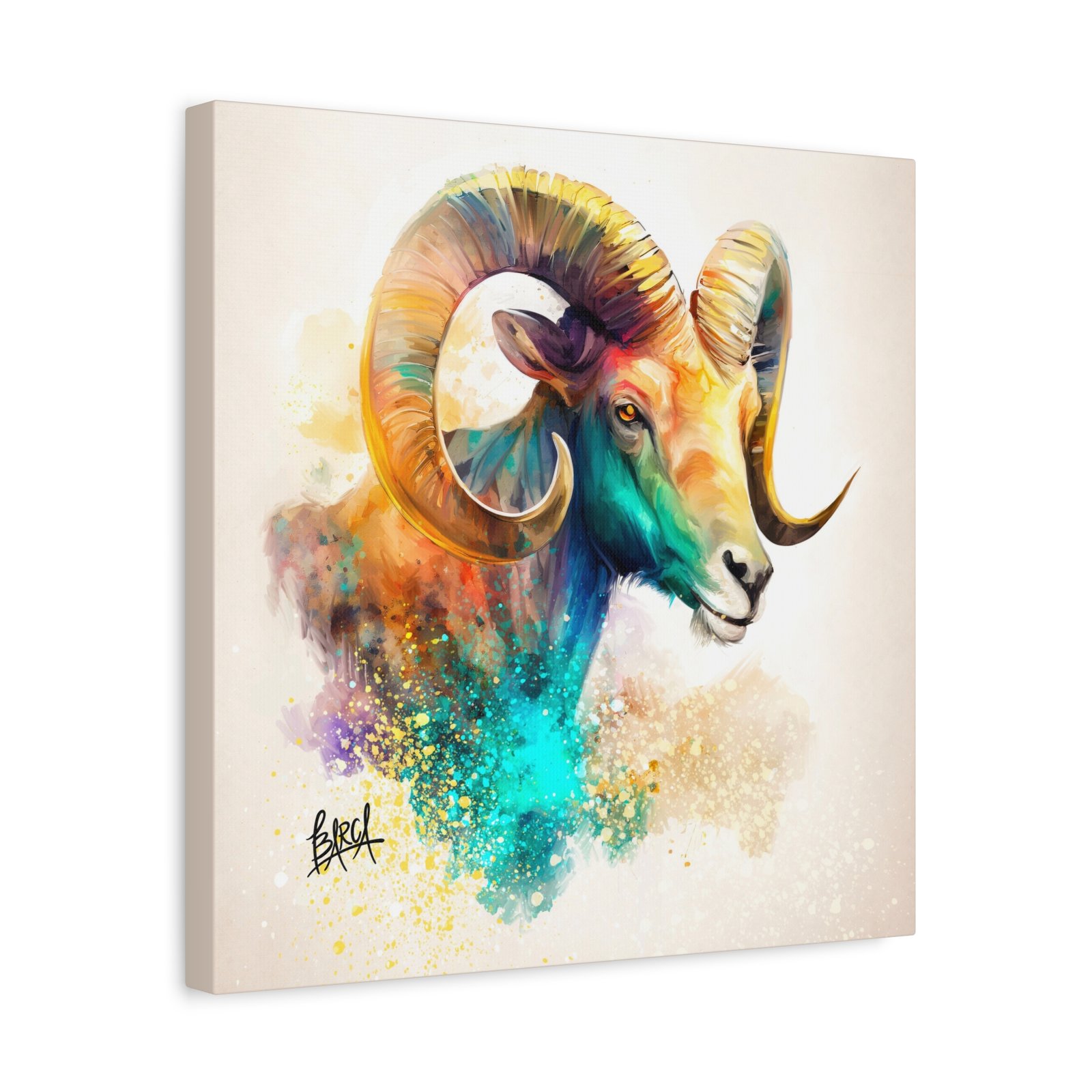 Animal Art - Aries Colorful Ram Canvas Art, Animal Wall Decor, Unique Home Decoration, Gift for Art Lovers, Goat Decor - Image 18