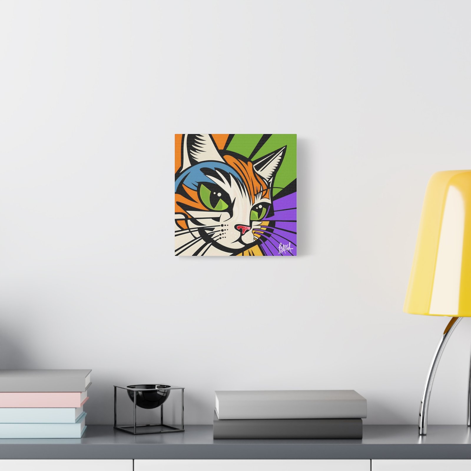 Animal Art Canvas - Colorful Cat Art Canvas Wall Decor, Feline Lover Gift, Home Decoration, Vibrant Animal Art, Cat Themed Room, Pet Lover Decor - Image 7