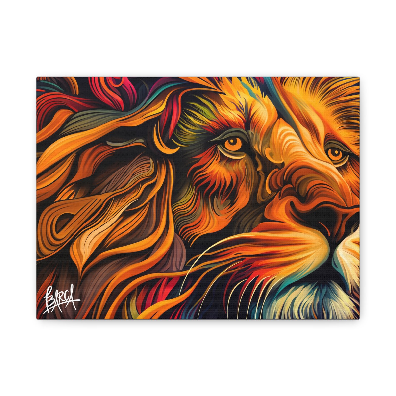 Animal Art Canvas - Colorful Lion Canvas Art, Wall Decor, Animal Portrait, Vibrant Home Decor, Wildlife Art, Gift for Animal Lovers, Modern Art Piece - Image 5