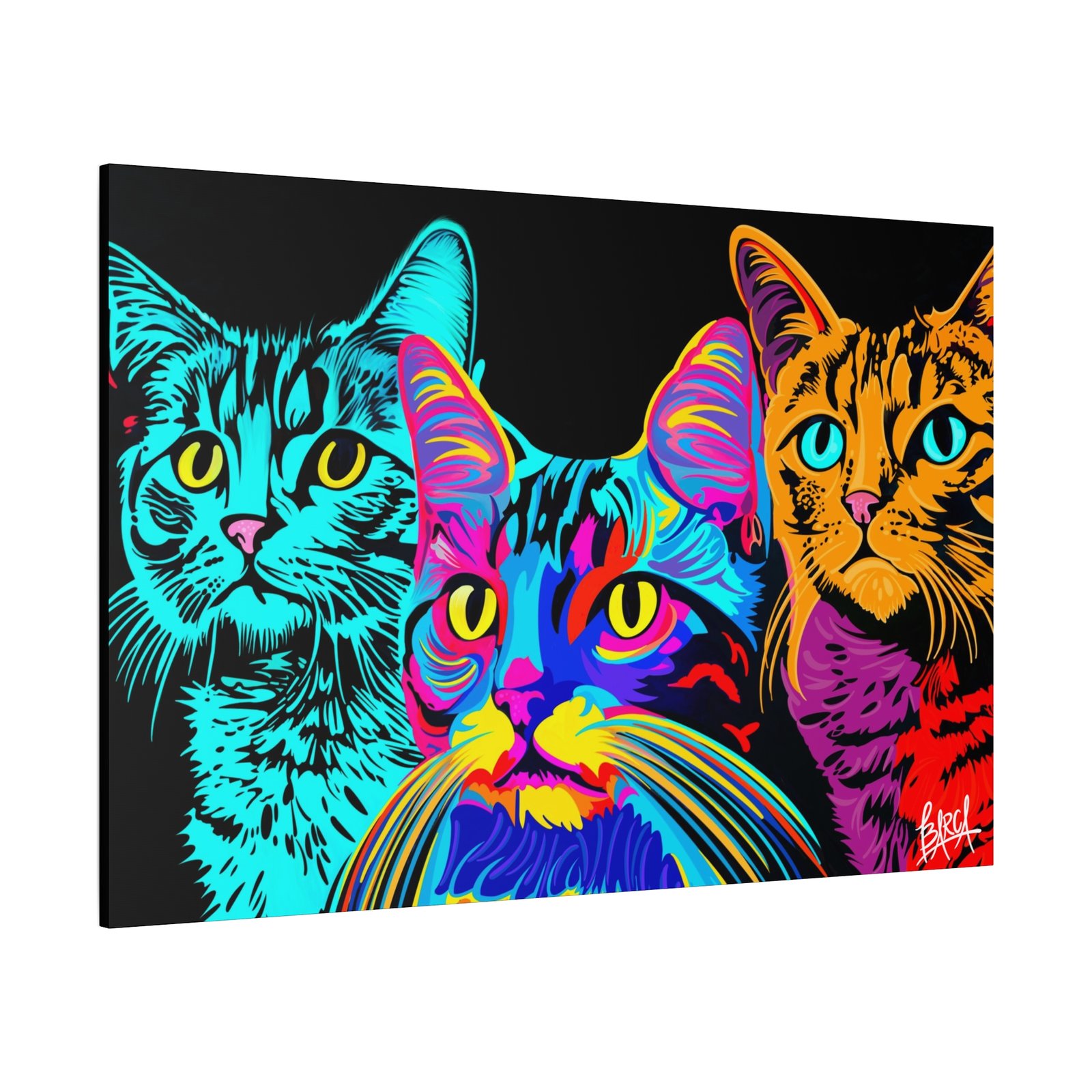 Animal Art Canvas - Vibrant Cat Canvas Print, Colorful Cat Wall Art, Home Decor for Cat Lovers, Pet Lover Gift, Colorful Cat Portraits - Image 98