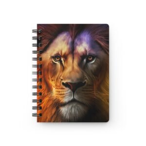 Animal Art Cat - Majestic Lion Spiral Bound Journal | Artistic Lion Design, Nature Lover Gift, Sketchbook, Memoir Journal, Creative Writing Companion