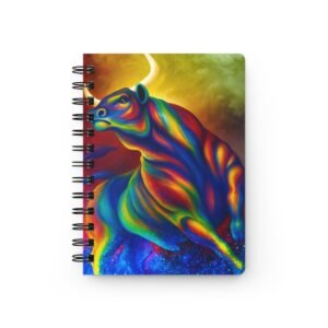 Other Art Bull - Vibrant Colorful Raging Bull Spiral Bound Journal | Colorful Artistic Notebook for Creatives, Gifts for Artists, Cow Art Journal, Unique Stationery