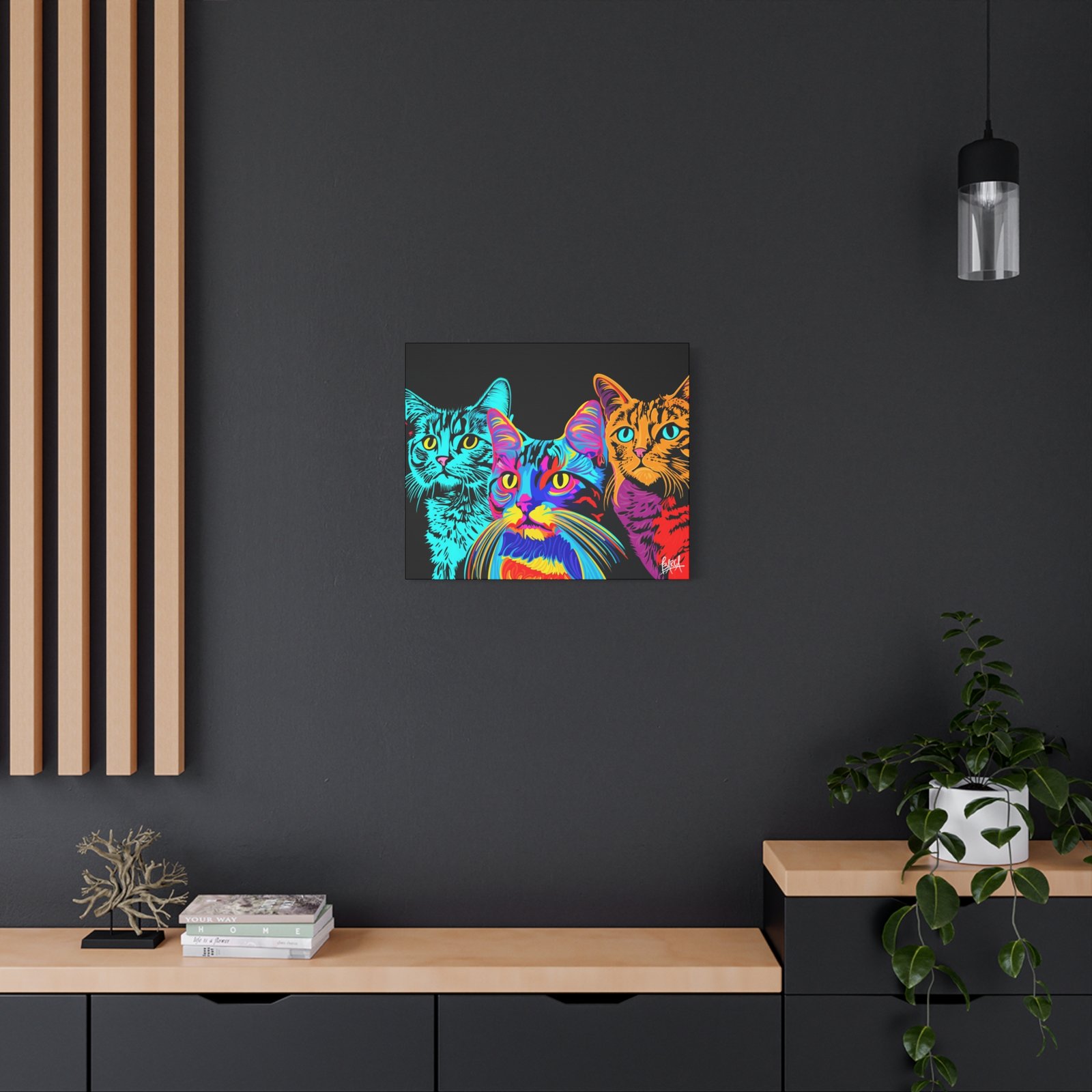 Animal Art Canvas - Vibrant Cat Canvas Print, Colorful Cat Wall Art, Home Decor for Cat Lovers, Pet Lover Gift, Colorful Cat Portraits - Image 40