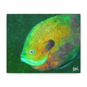 Animal Art Canvas - Vibrant Fish Canvas Art, Colorful Marine Wall Decor, Ocean-Inspired Home Accent, Gift for Aquatic Lovers, Beach House Decoration