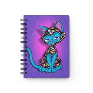 Sassy Cat Art - Colorful Pop Art Sassy Cat Spiral Journal, Cute Cat Notebook, Cat Lover Gift, Diary for Kids, Artistic Journal, Stationery Gift