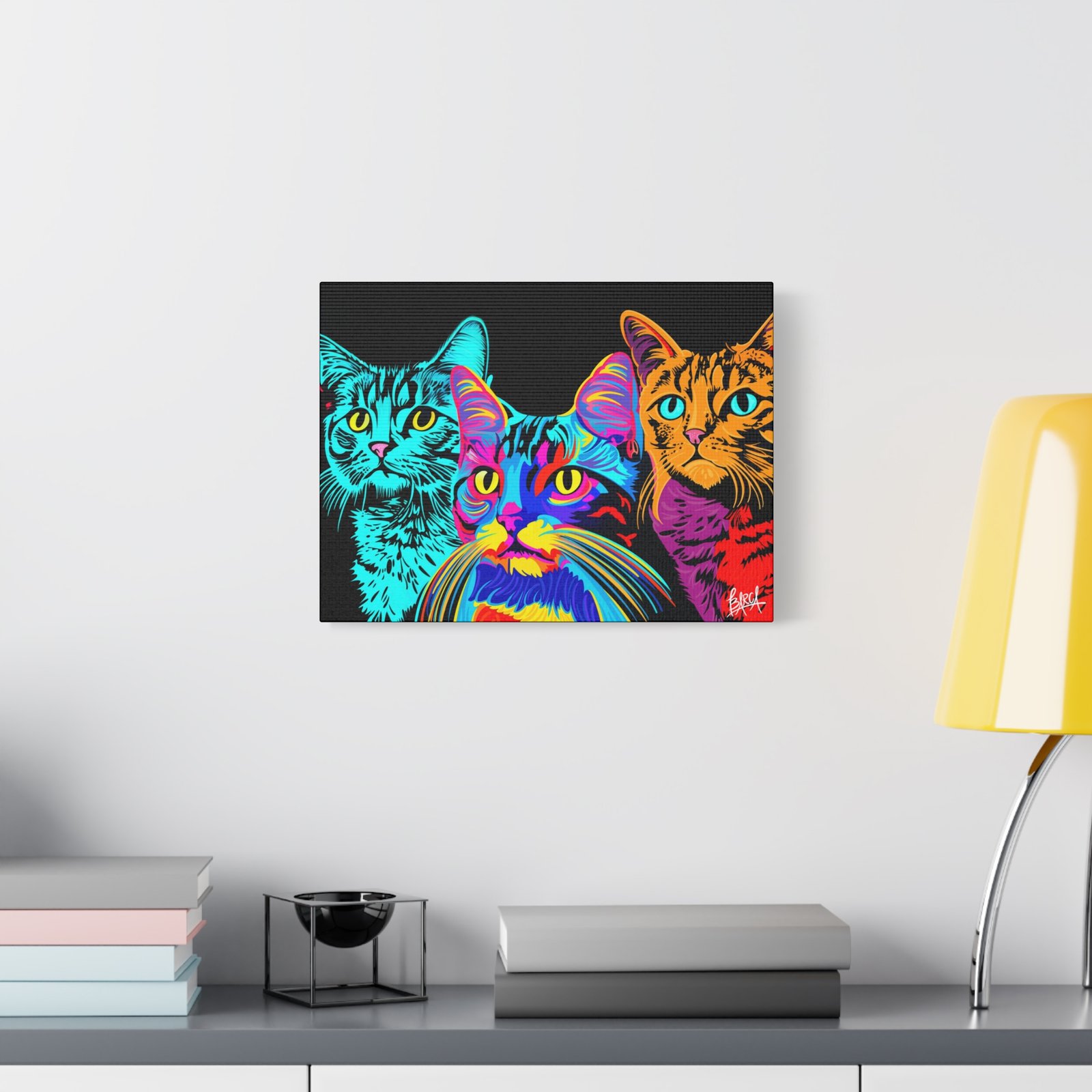 Animal Art Canvas - Vibrant Cat Canvas Print, Colorful Cat Wall Art, Home Decor for Cat Lovers, Pet Lover Gift, Colorful Cat Portraits - Image 15