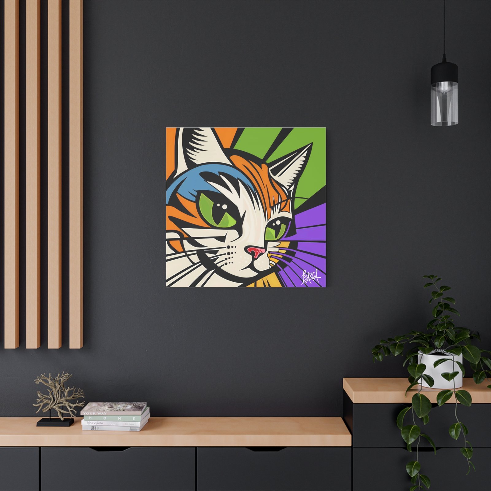 Animal Art Canvas - Colorful Cat Art Canvas Wall Decor, Feline Lover Gift, Home Decoration, Vibrant Animal Art, Cat Themed Room, Pet Lover Decor - Image 32