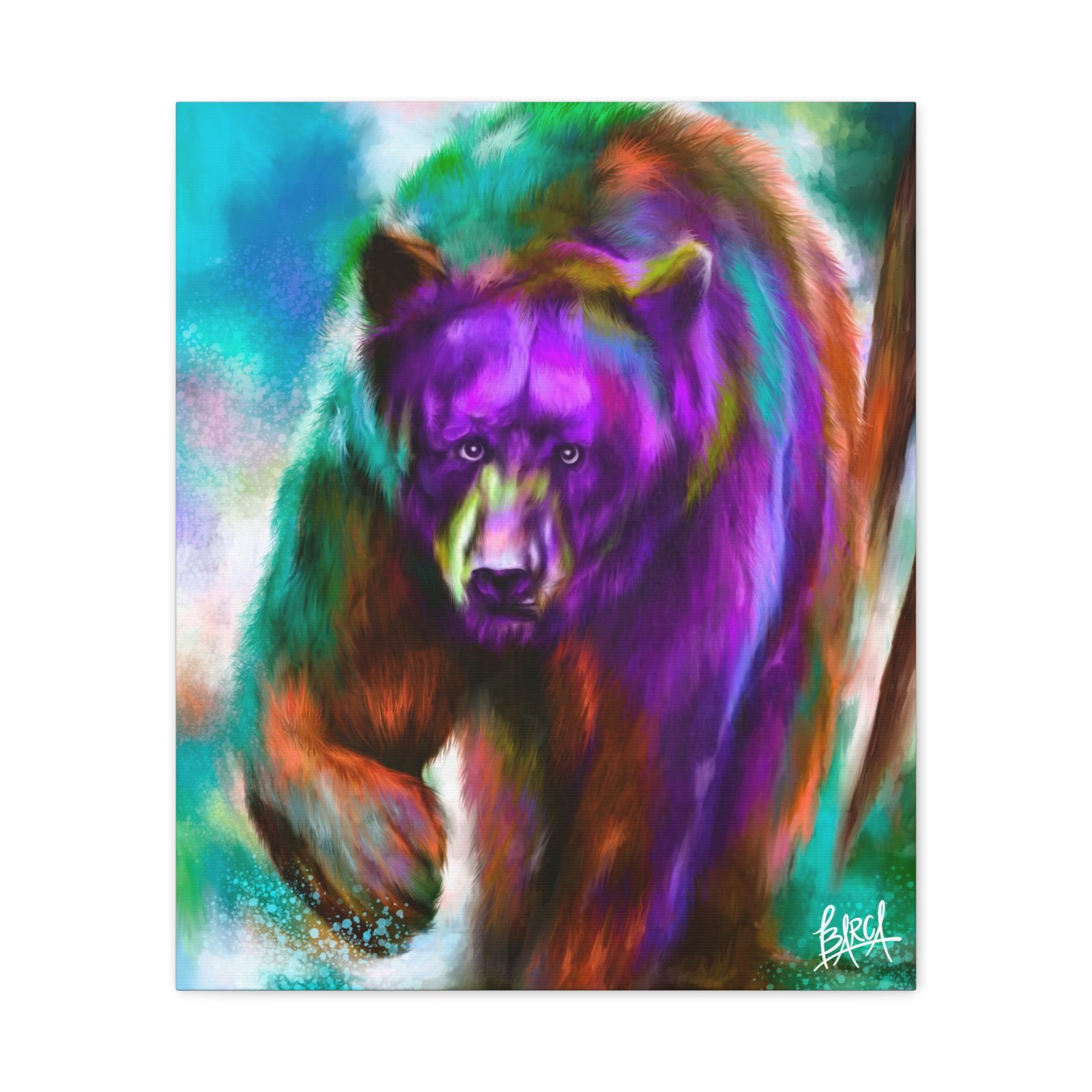 Animal Art Canvas - Portrait Vibrant Bear Canvas Art, Colorful Wall Decor, Animal Lover Gift, Colorful Home Decor, Wildlife Artwork, Unique Art Piece - Image 29