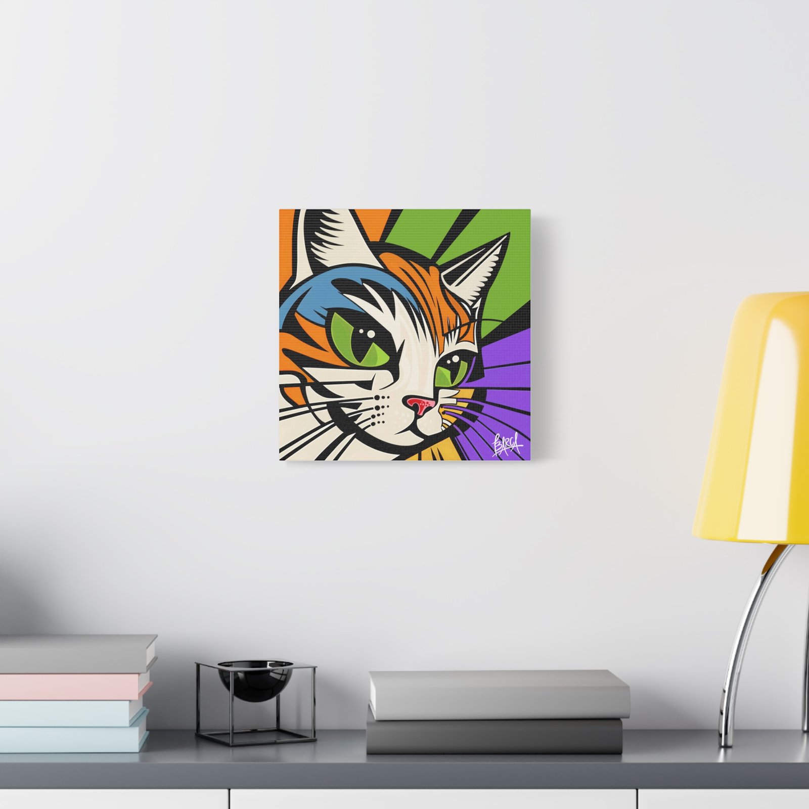 Animal Art Canvas - Colorful Cat Art Canvas Wall Decor, Feline Lover Gift, Home Decoration, Vibrant Animal Art, Cat Themed Room, Pet Lover Decor - Image 11