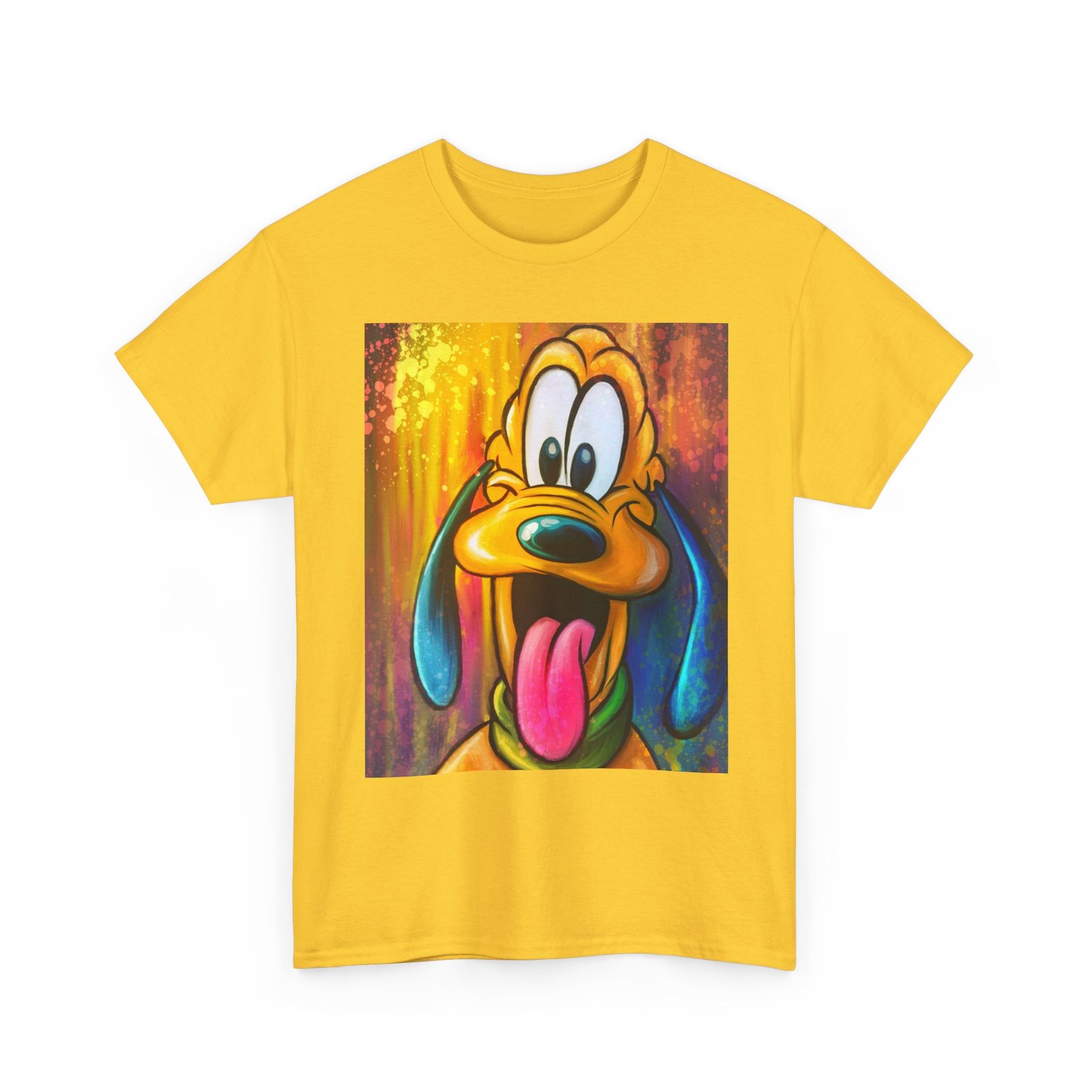 T-Shirt - Disney Themed Pluto Dog Art Tee - Unisex Heavy Cotton T-Shirt, Cute Animal Shirt, Gift for Dog Lovers, Fun Casual Wear, Kids & Adults - Image 27