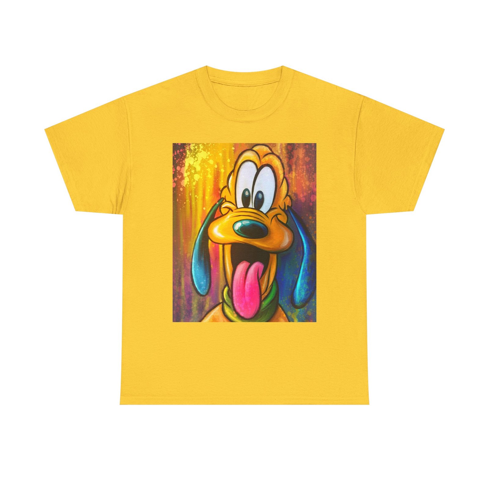 T-Shirt - Disney Themed Pluto Dog Art Tee - Unisex Heavy Cotton T-Shirt, Cute Animal Shirt, Gift for Dog Lovers, Fun Casual Wear, Kids & Adults - Image 25