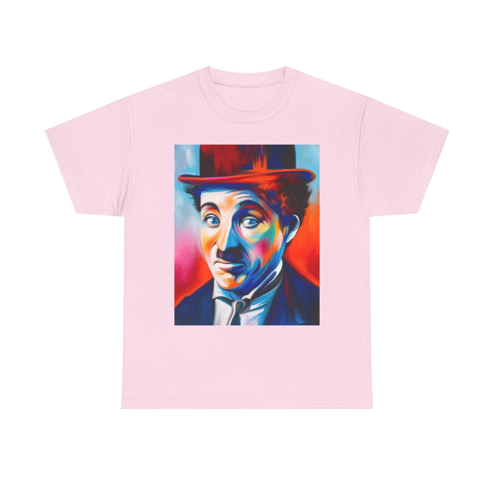 T-Shirt - Colorful Vintage Charlie Chaplin Comedy Tee, Unisex Heavy Cotton T-Shirt, Retro Art Shirt, Gift for Movie Lovers, Fun Graphic Tee, Perfect for Parties - Image 41