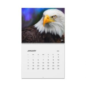 Vibrant Animal Art Wall Calendar (2026) - Colorful Art, Nature Lover Gift, Home Decor, Cat and Eagle Designs, Monthly Planner