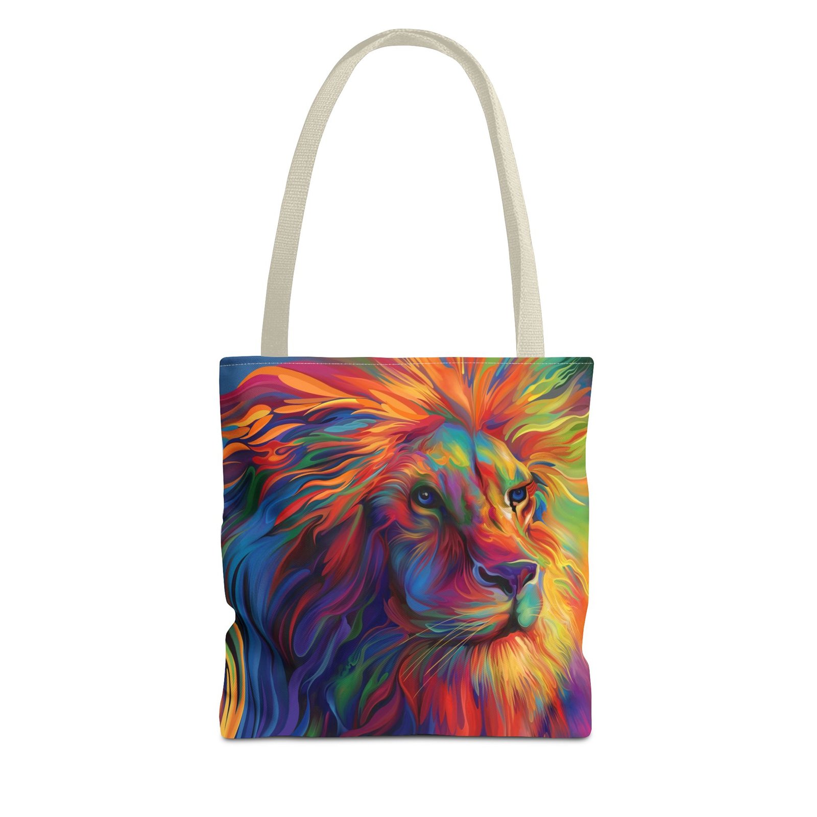 Tote Bag - Vibrant Lion Tote Bag, Colorful Reusable Bag, Beach Tote, Gift for Animal Lovers, Eco-Friendly Shopping Bag, Festival Bag - Image 37