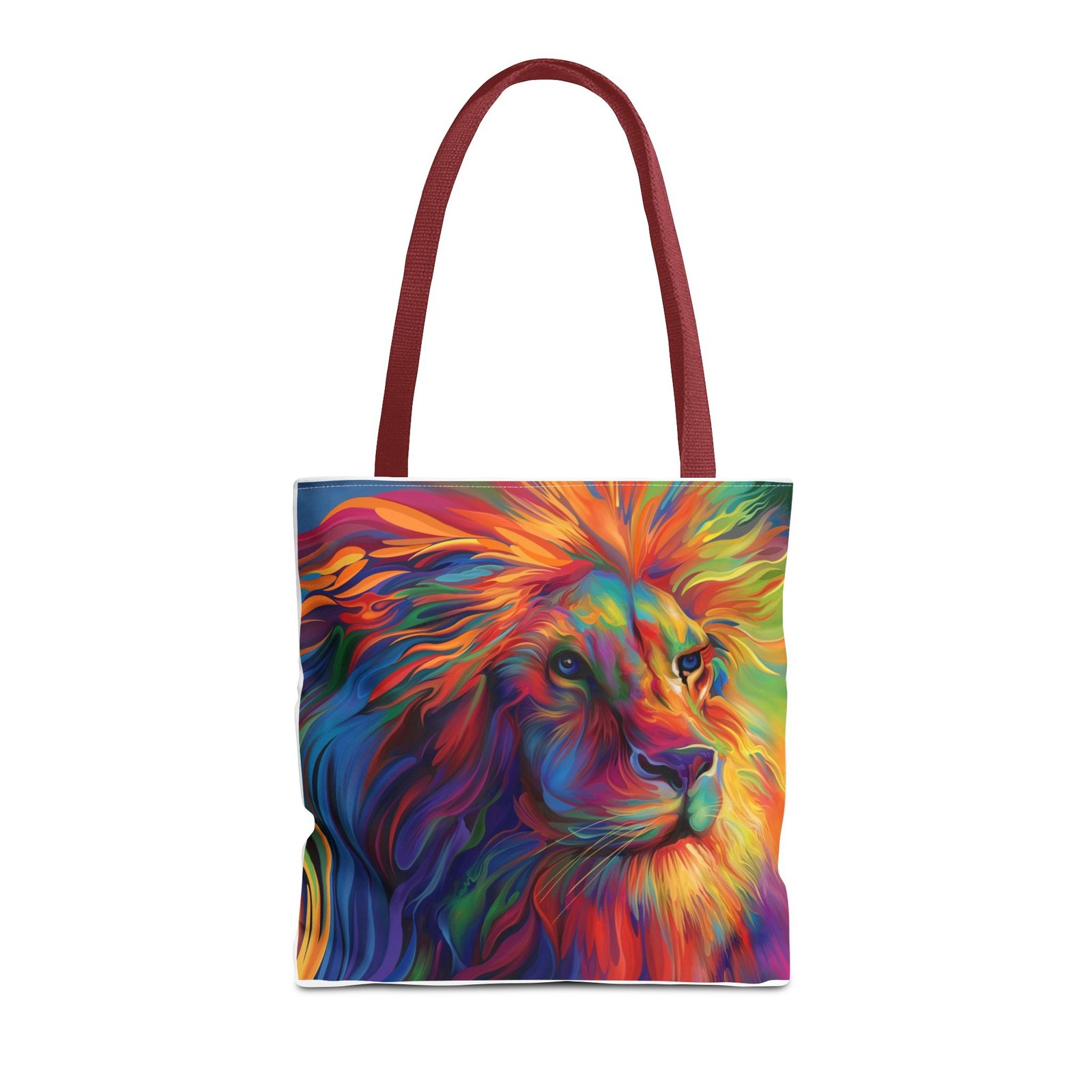 Tote Bag - Vibrant Lion Tote Bag, Colorful Reusable Bag, Beach Tote, Gift for Animal Lovers, Eco-Friendly Shopping Bag, Festival Bag - Image 17