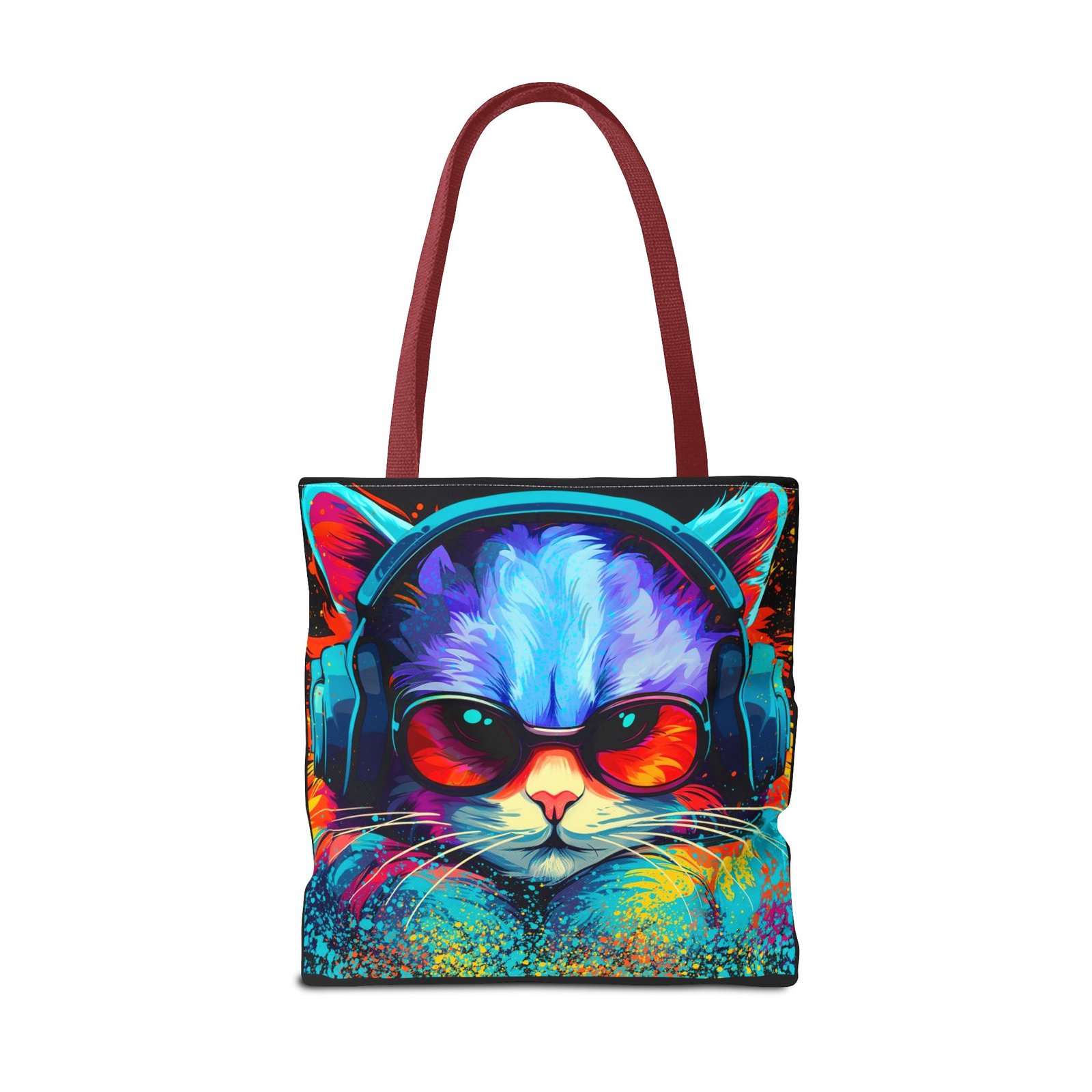 Tote Bag - Vibrant Cat Tote Bag - Colorful, Trendy, Cat Lover Gift, Summer Beach Bag, Fun Shopping Tote - Image 22