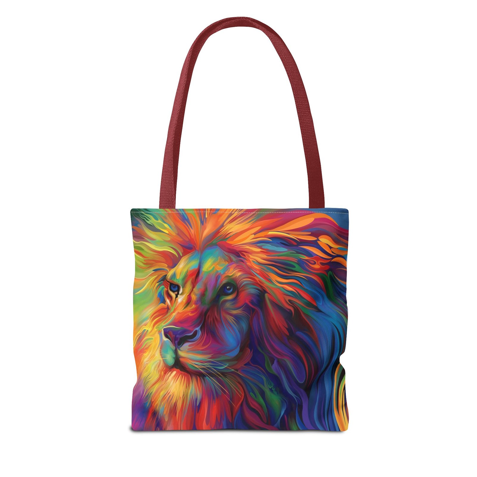 Tote Bag - Vibrant Lion Tote Bag, Colorful Reusable Bag, Beach Tote, Gift for Animal Lovers, Eco-Friendly Shopping Bag, Festival Bag - Image 14