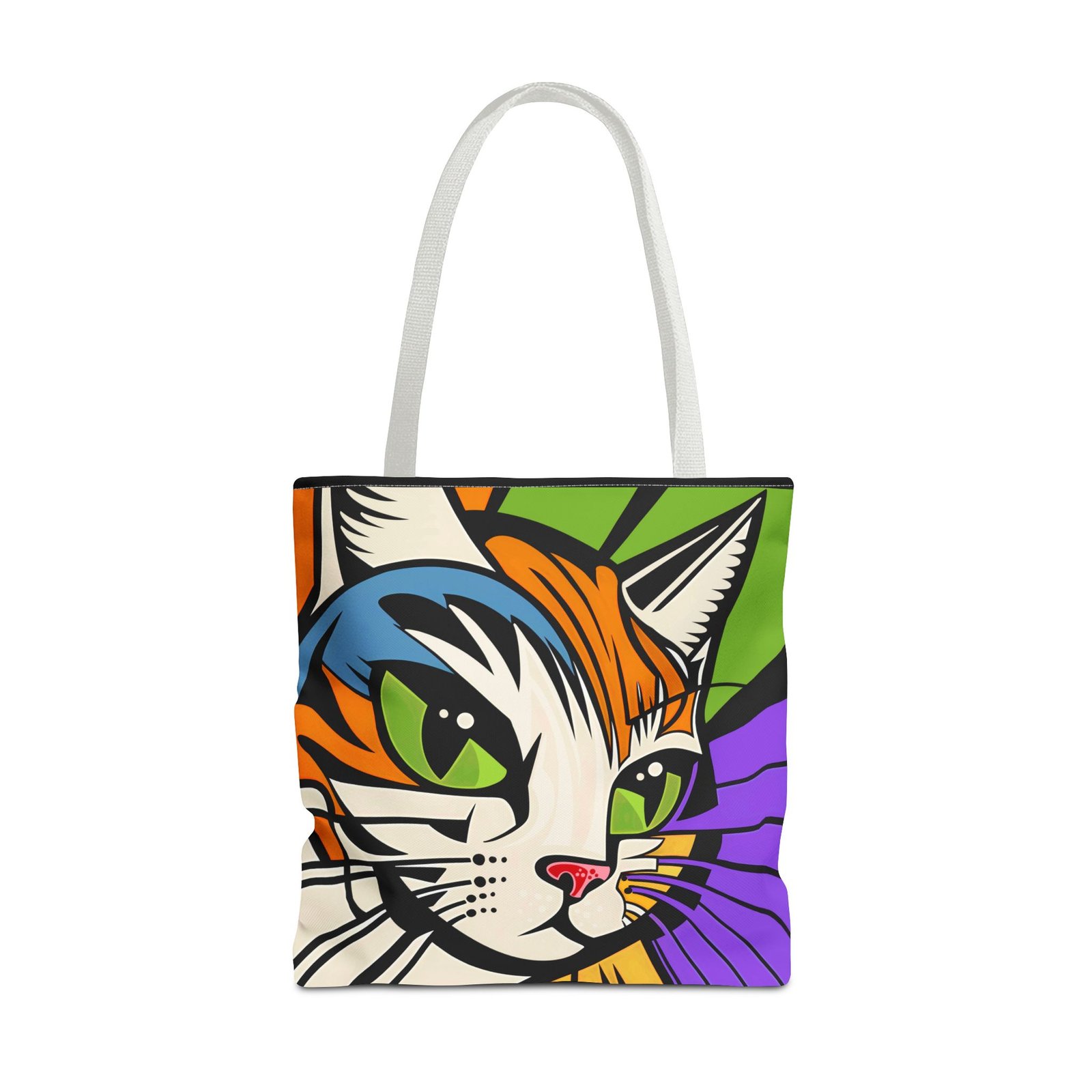 Tote Bag - Colorful Cat Design Tote Bag, Eco-Friendly Bag, Pet Lover Gift, Unique Shopping Bag, Everyday Use, Stylish Carryall - Image 33