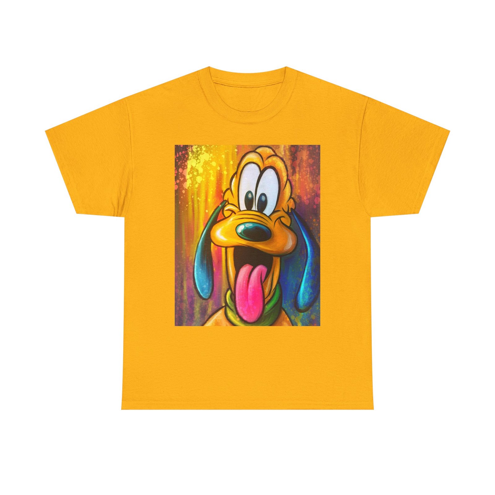 T-Shirt - Disney Themed Pluto Dog Art Tee - Unisex Heavy Cotton T-Shirt, Cute Animal Shirt, Gift for Dog Lovers, Fun Casual Wear, Kids & Adults - Image 13