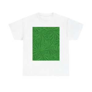 T-Shirt - Green Weed Leaf Pattern Unisex Tee - Perfect for Nature Lovers, Casual Wear, Summer Events, Gifts, Eco-Friendly Fashion