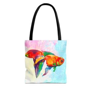 Tote Bag - Colorful Fish Tote Bag, Ocean Art Bag, Waterproof Shopping Bag, Gift for Marine Life Lovers, Beach Tote