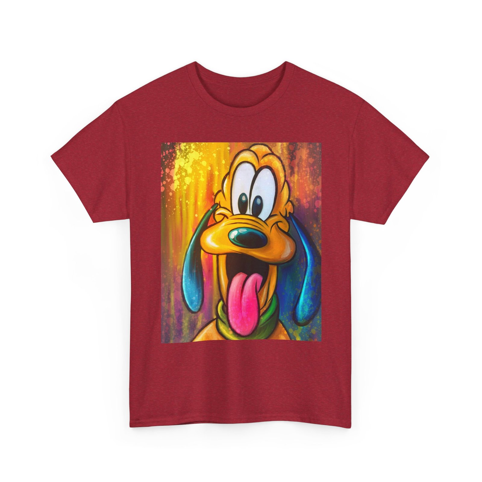 T-Shirt - Disney Themed Pluto Dog Art Tee - Unisex Heavy Cotton T-Shirt, Cute Animal Shirt, Gift for Dog Lovers, Fun Casual Wear, Kids & Adults - Image 51