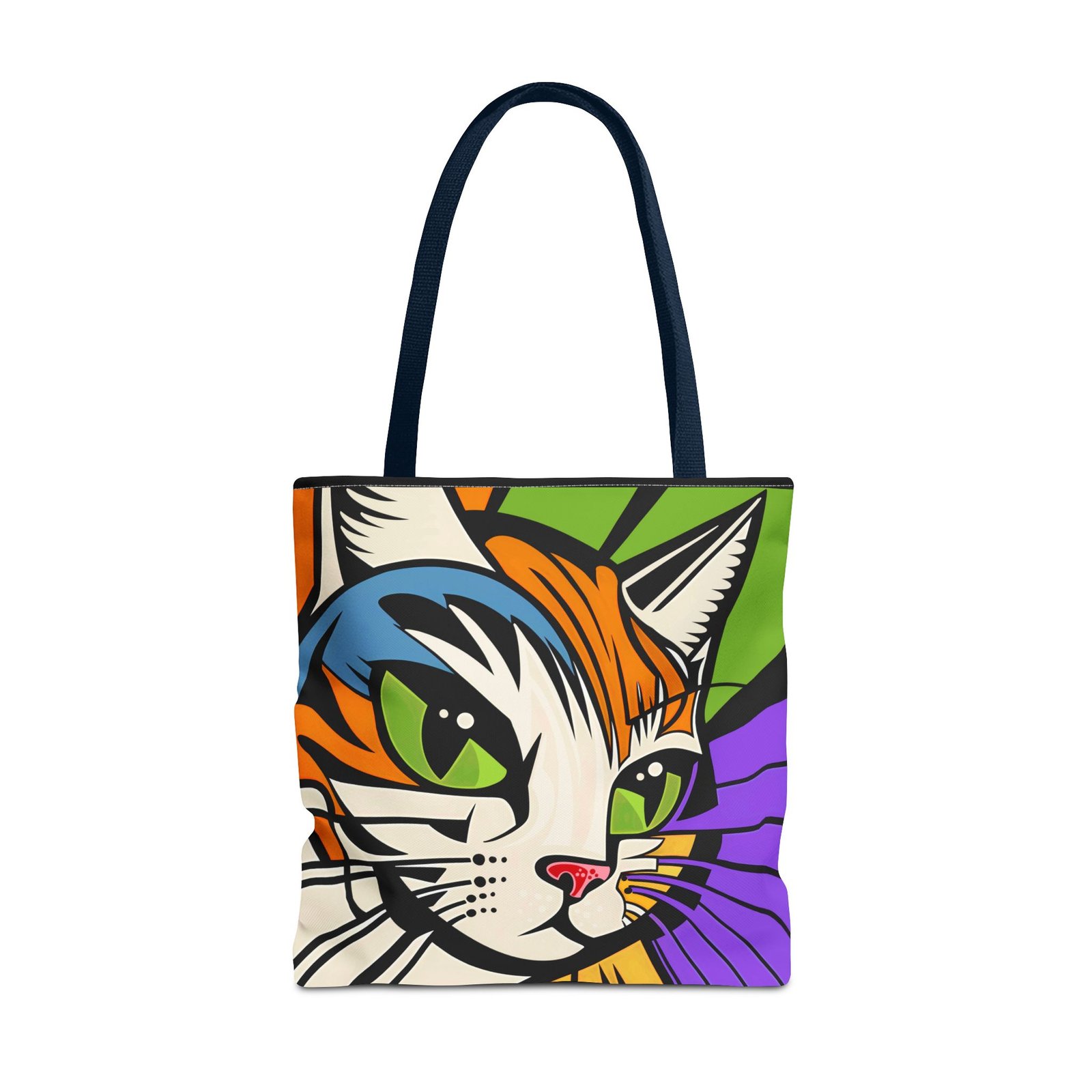 Tote Bag - Colorful Cat Design Tote Bag, Eco-Friendly Bag, Pet Lover Gift, Unique Shopping Bag, Everyday Use, Stylish Carryall - Image 57
