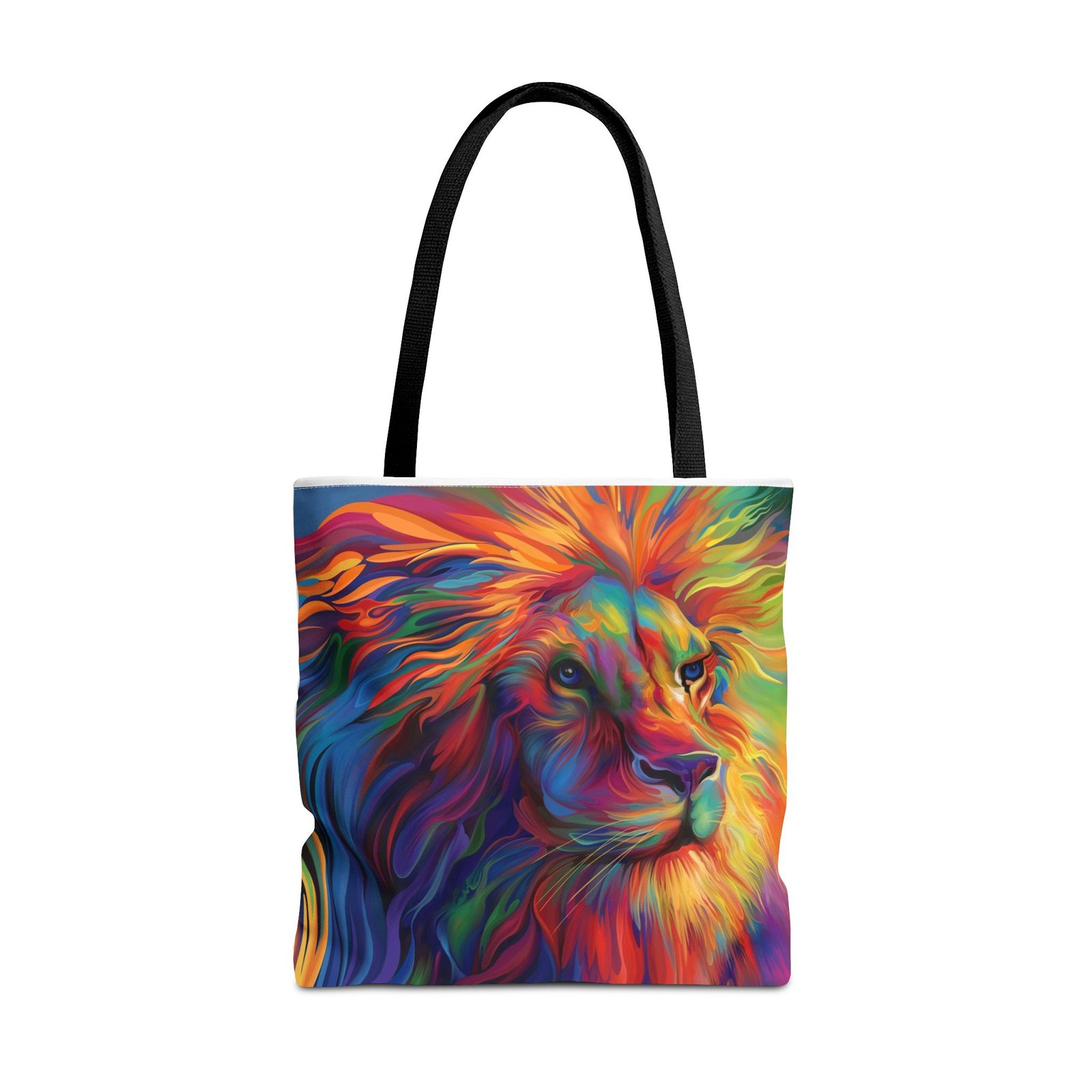 Tote Bag - Vibrant Lion Tote Bag, Colorful Reusable Bag, Beach Tote, Gift for Animal Lovers, Eco-Friendly Shopping Bag, Festival Bag - Image 9